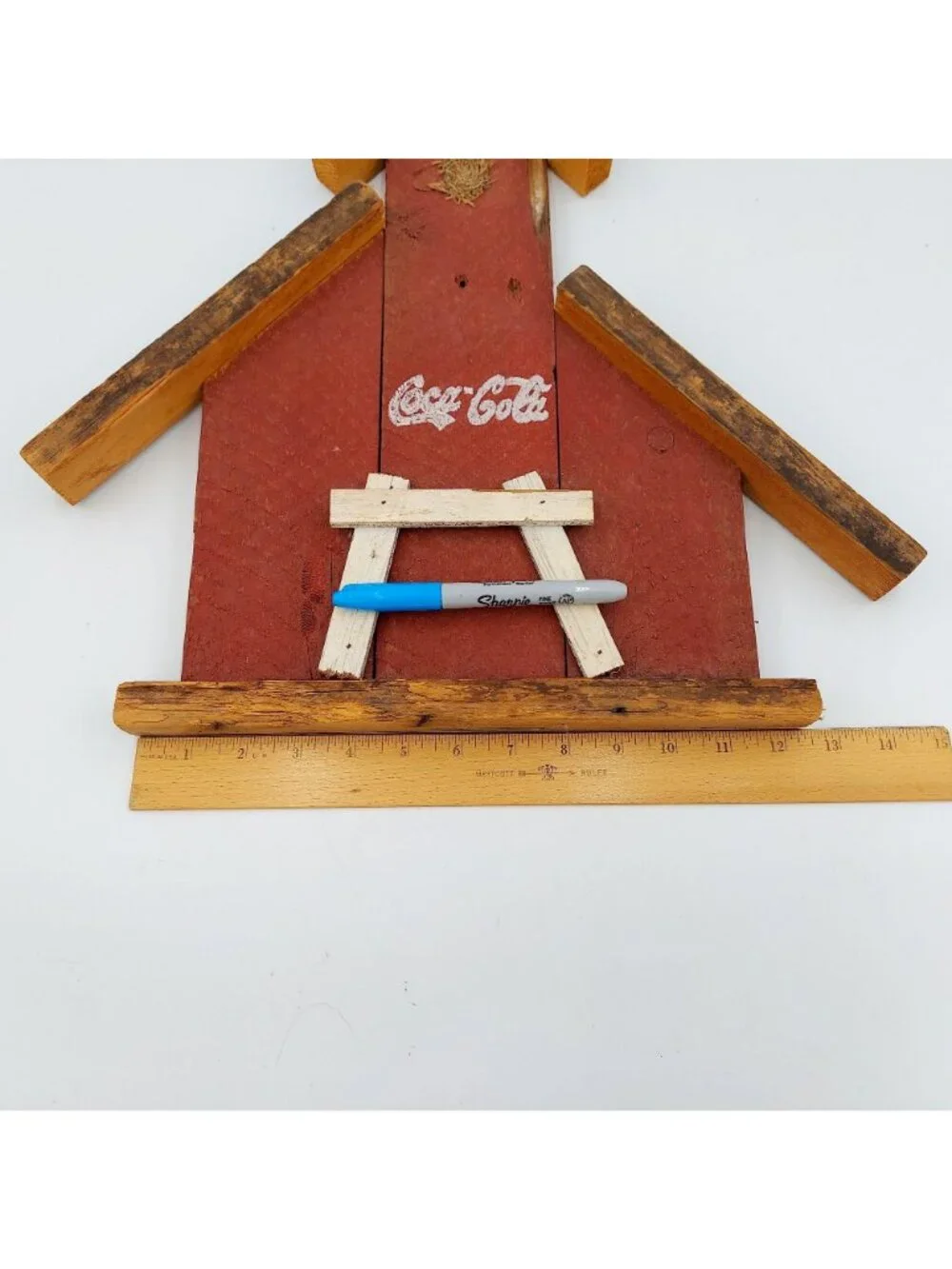Coca Cola Barnwood Wall Art Birdhouse Barn Decor Reclaimed Farmcore Red Country